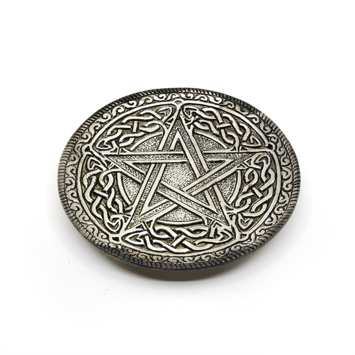 Incense Holder Round Aluminium Incense Holder "Celtic Pentacle" The